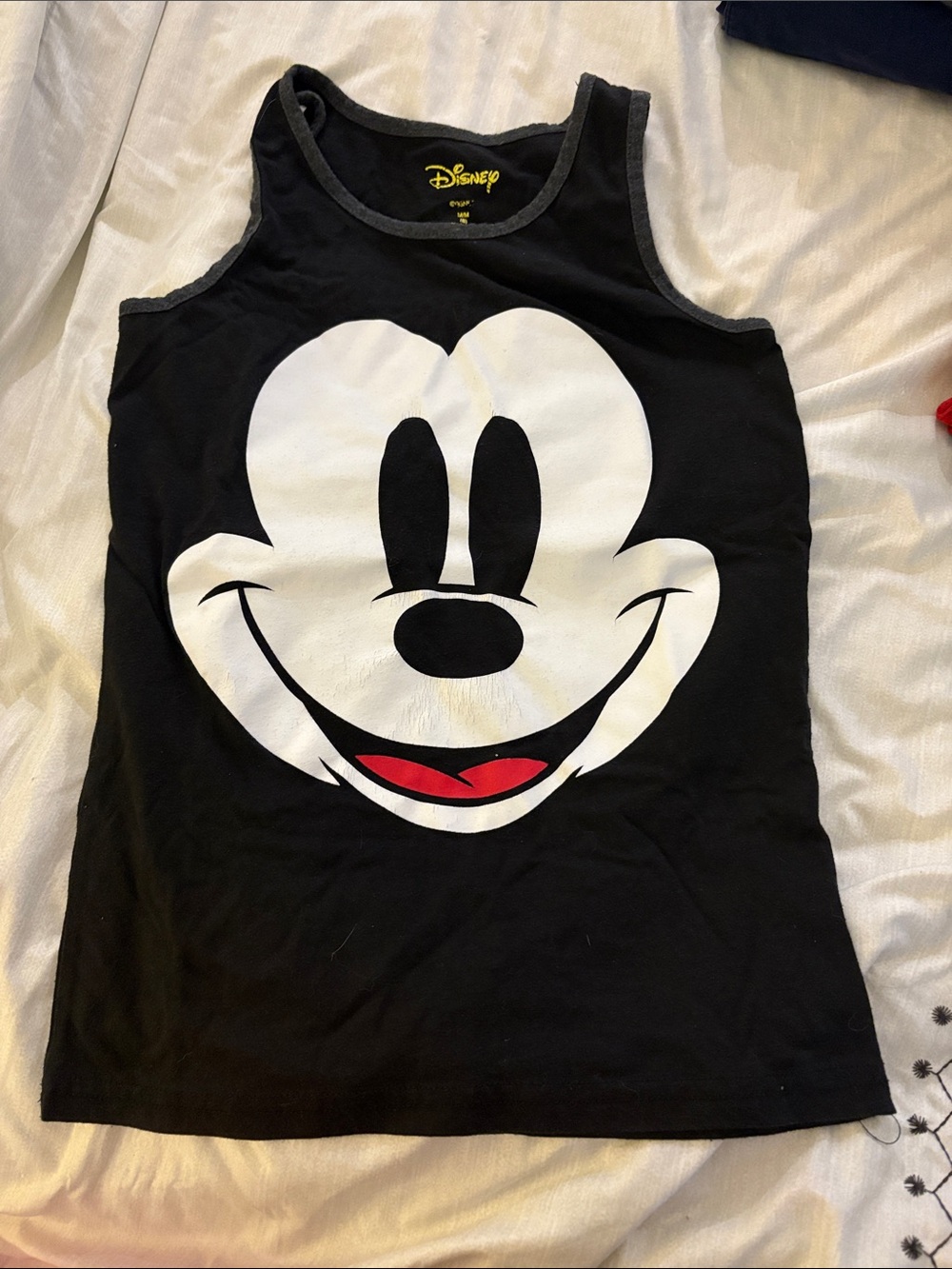 Disney Black Tank Top with White & Red Mickey Face
